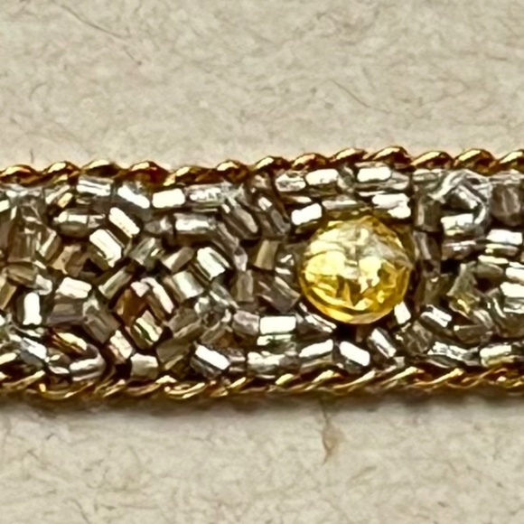 CHAN LUU Bohemian Choker Necklace Embellished Tan & Golden A - Picture 2 of 8